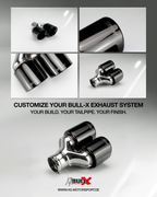 Bull-X Endrohrset Y-Style: Typ 5 CK-Style versetzt (A:1x64mm + 1x76mm)